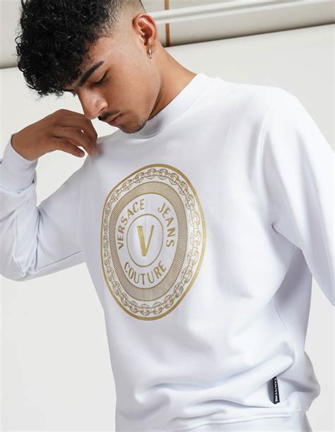 sudadera versace blanca|VERSACE.